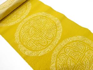 アンティーク　本場筑前博多　抽象模様織り出し　八寸帯地反物